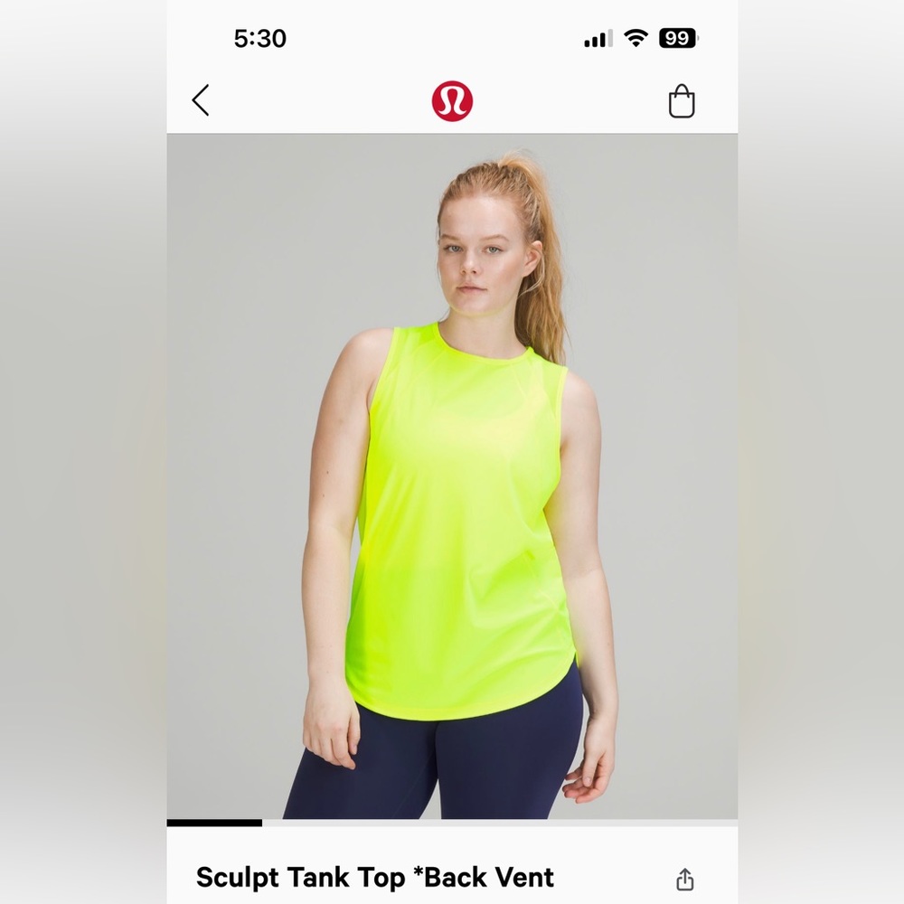Lululemon Sculpt Tank Top